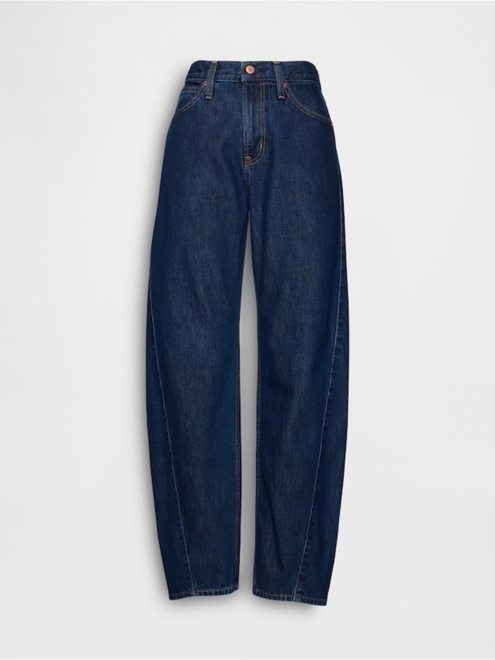 GAP High Rise Barrel Jeans Dark Rinse - Picture 9 of 9